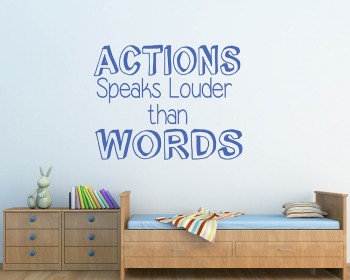 Action Speaks Quotes Wall Decal Motivational Vinyl Art Stickers Action Speaks Quotes Wall Decal Motivational Vinyl Art Stickers